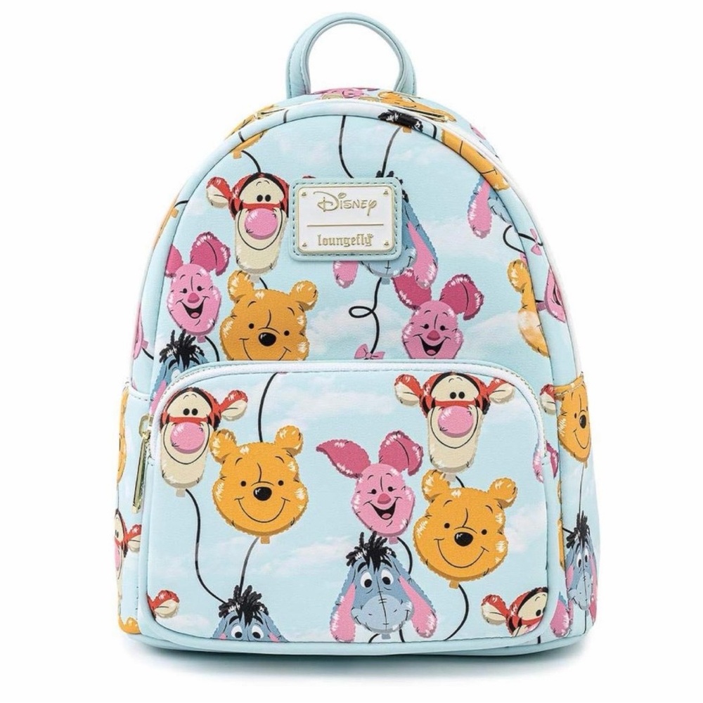 Loungefly Disney Winnie the Pooh Balloon Friends Double Strap Mini Backpack